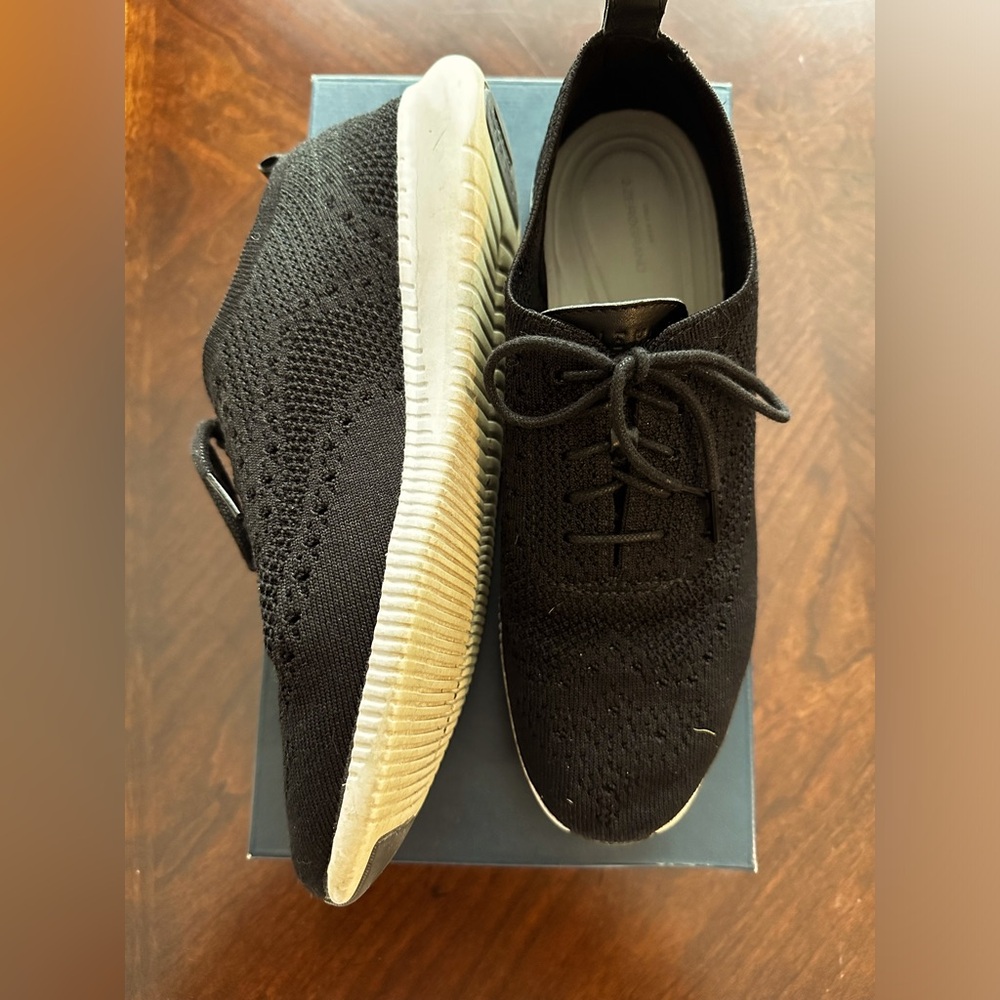 Cole Haan Zerogrand Stitchlite Oxford 10.5M Black knit/optic white